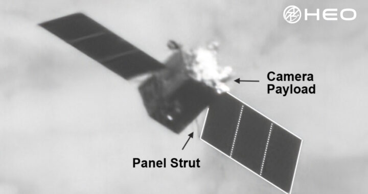 HEO non-earth imagery (NEI) with SOCET GXP annotations create a simple intelligence product